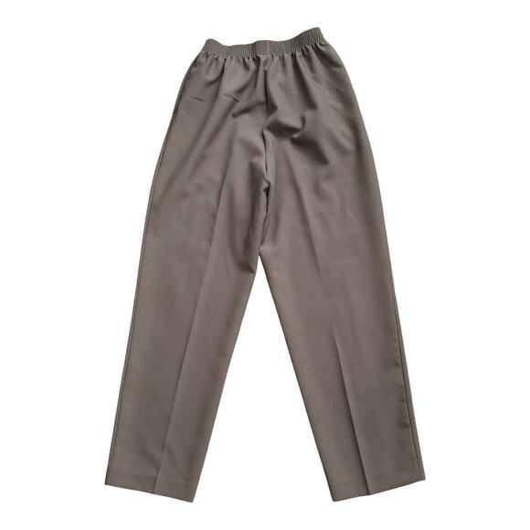 ALIA Womens Size 10 Brown Taupe Elastic Waist High Rise Vintage Pull On Pants - Picture 2 of 5